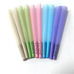 Pre roll cones in assorted colours from a 20-piece King Size pack
